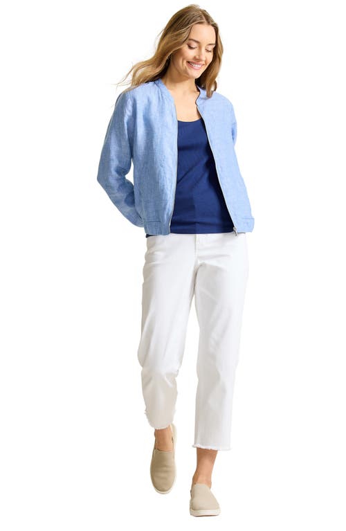 Tommy Bahama Linen Bomber Jacket In Blue