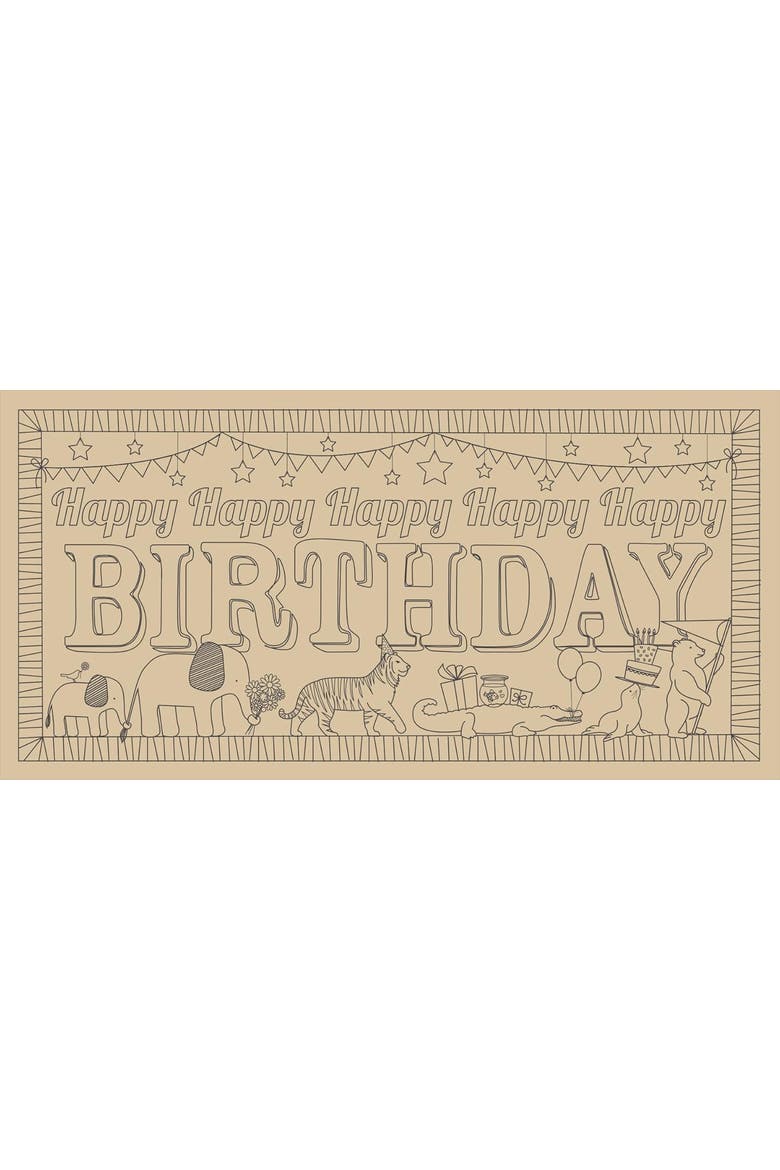 Giant Coloring Mural Birthday Parade, Alternate, color, Multicolored