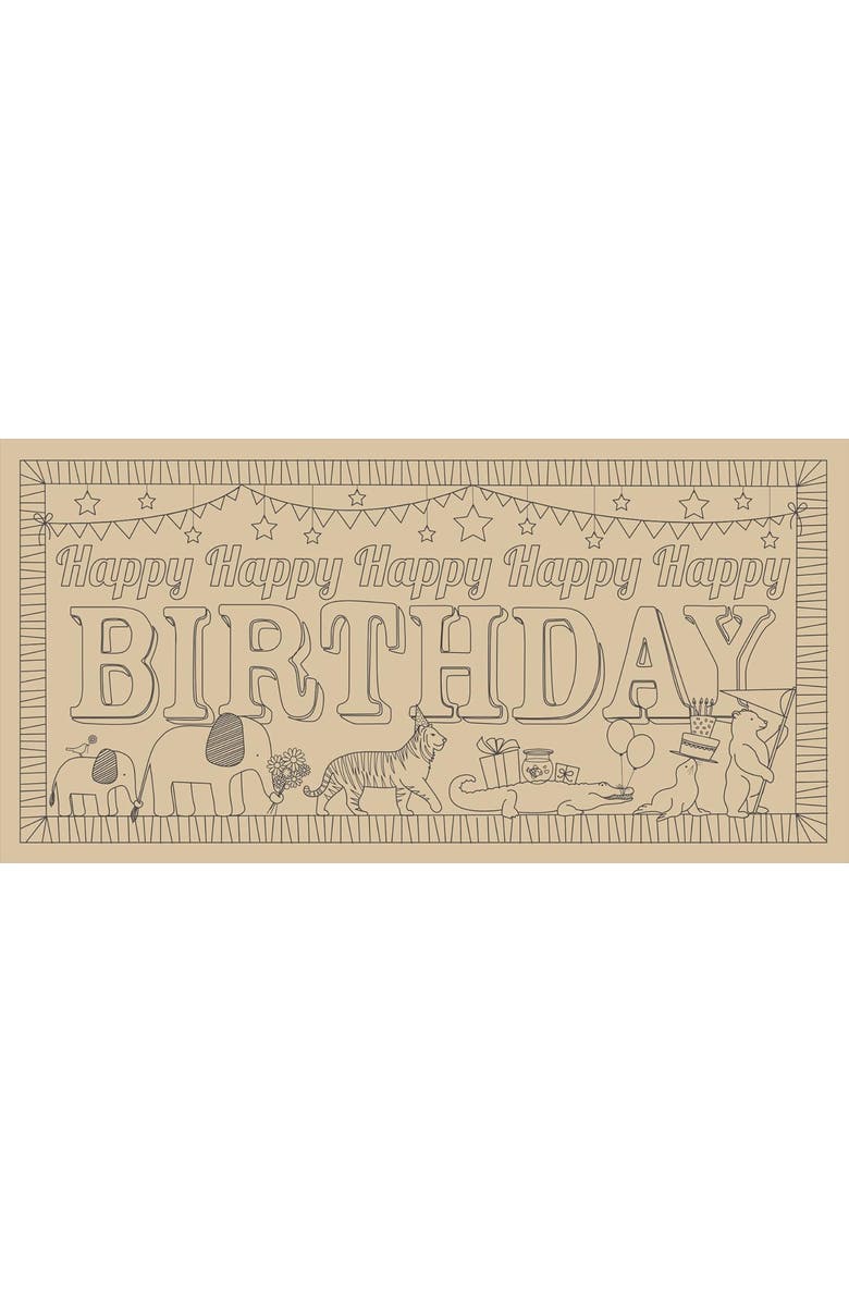 Lullubee Giant Coloring Mural Birthday Parade, Alternate, color, Multicolored