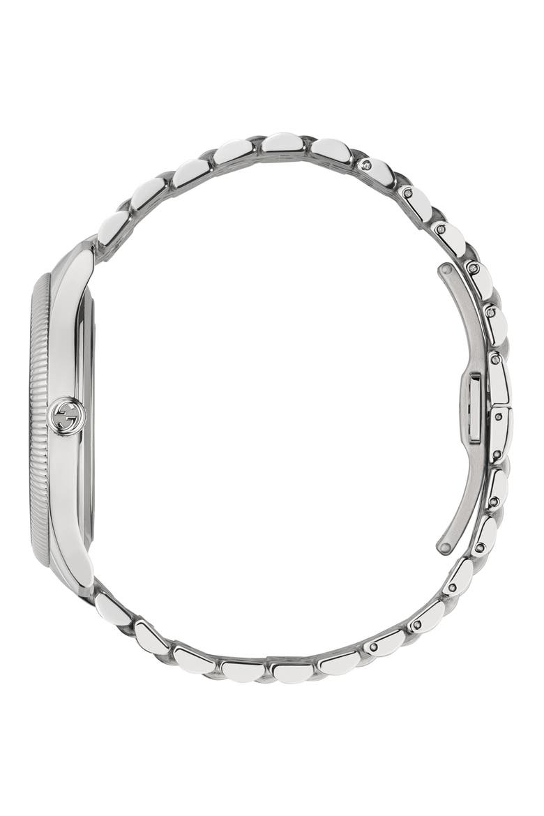 G-Timeless Bracelet Watch, 40mm, Alternate, color, SILVER/ BLACK