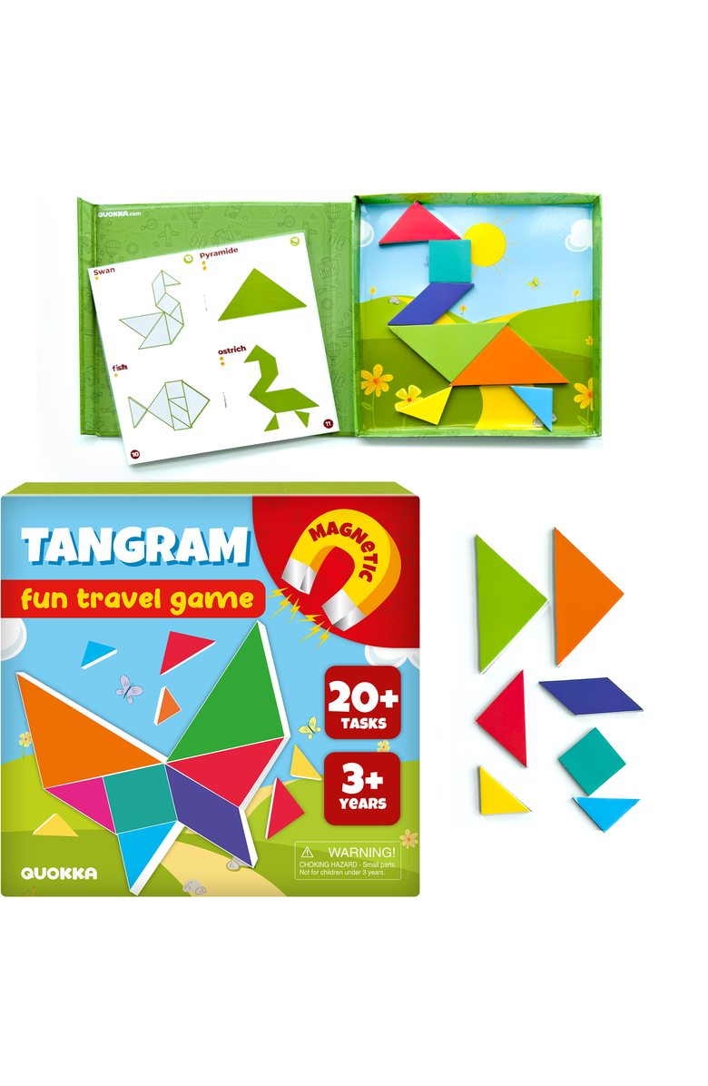 Quokka Magnetic Travel Games Collection for Kids, Main, color, Tangram