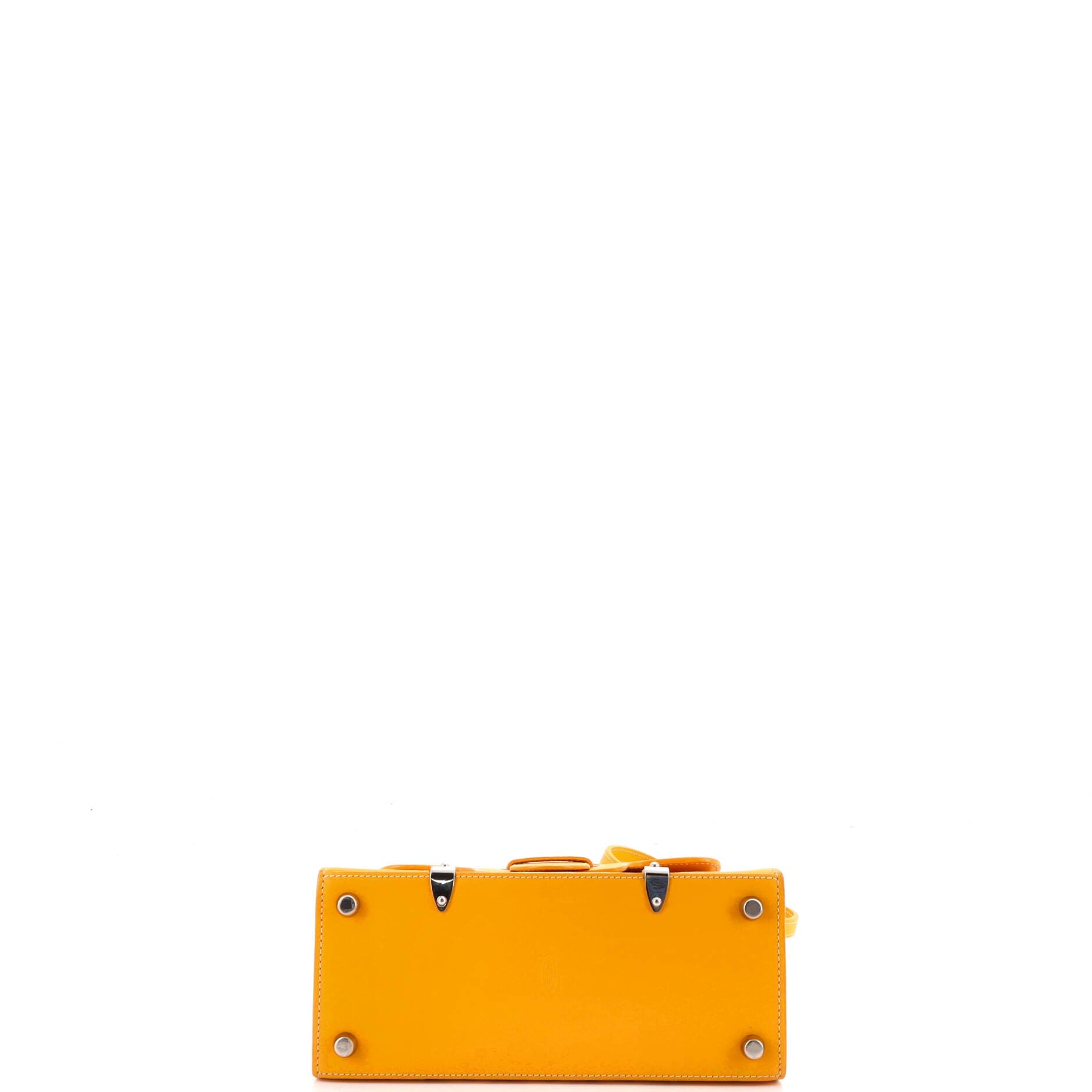 Structured Saigon Top Handle Bag Coated Canvas with Leather Mini, Alternate, color, Yellow