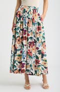 Cleobella Maeve Floral Organic Cotton Ankle Skirt