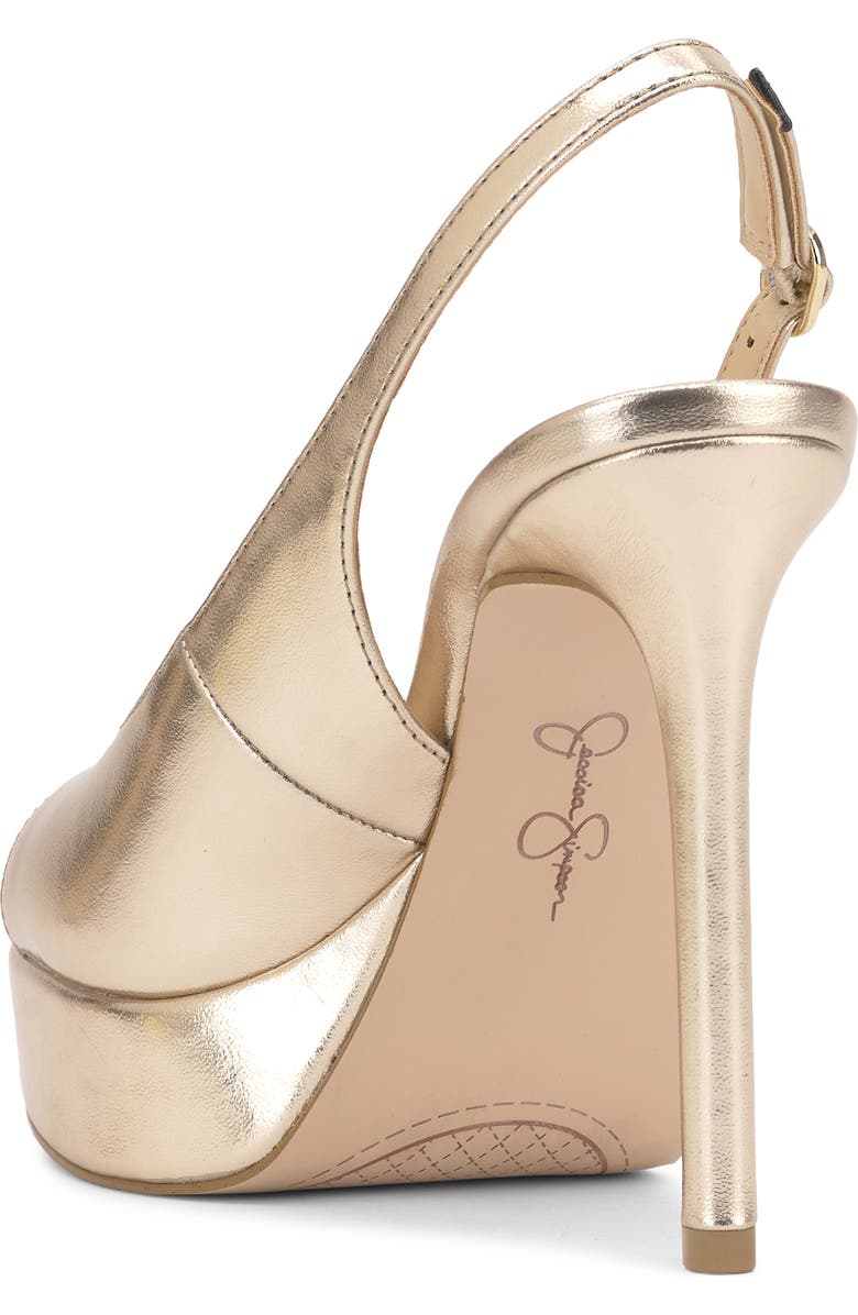 Jessica Simpson Sibilla Slingback Platform Sandal, Alternate, color, Champagne