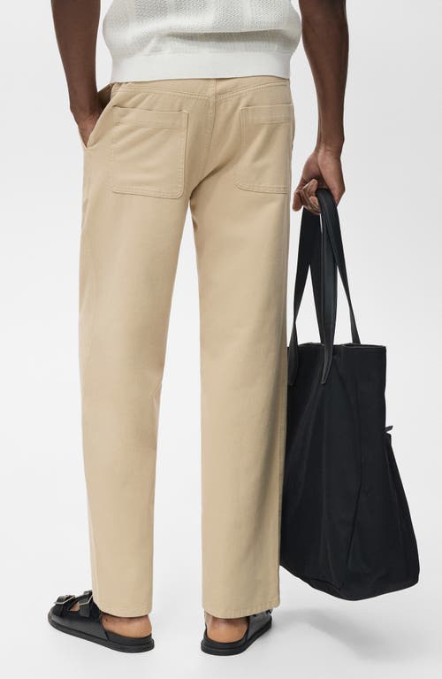 Mango Men's Cotton-linen Blend Regular-fit Jeans In Brown