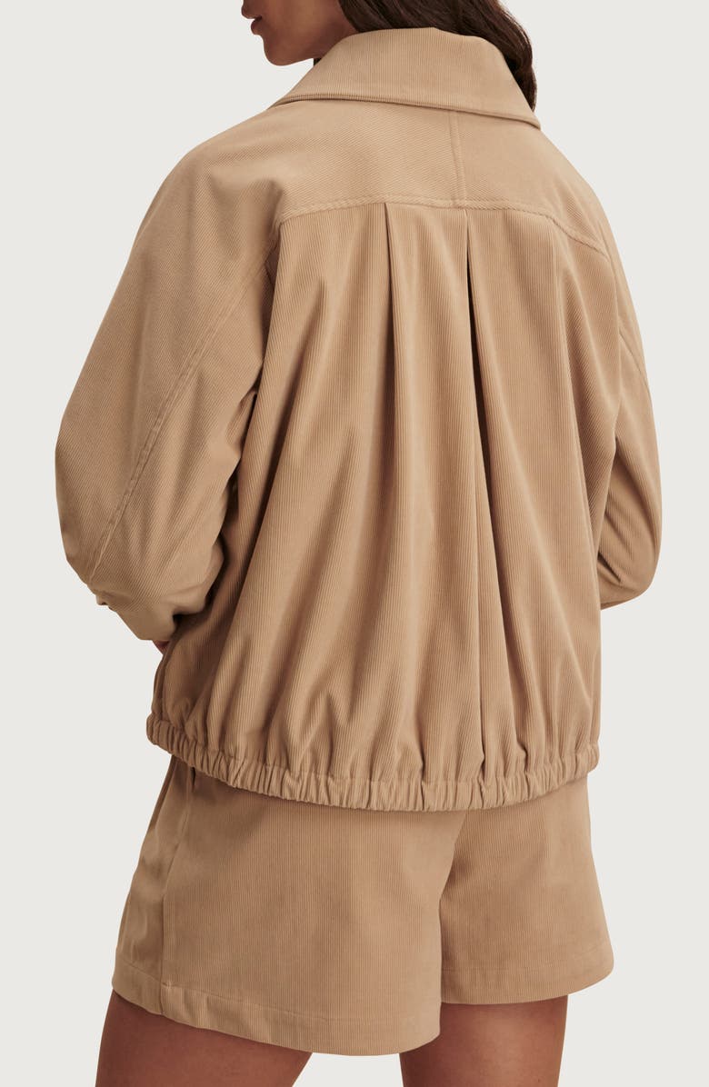 Varley Nadina Corduroy Blouson Jacket, Alternate, color, Light Taupe