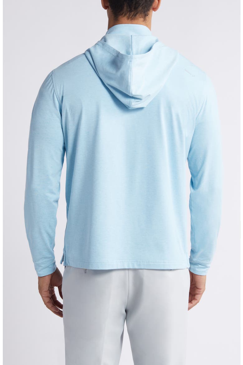 Slaton Quarter Zip Performance Hoodie, Alternate, color, PERMAFROST