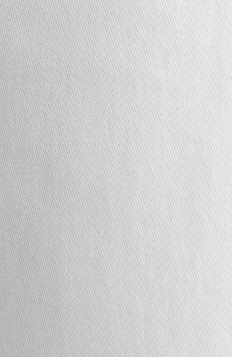 Wit & Wisdom Scallop Patch Pocket High Waist Crop Wide Leg Twill Pants, Alternate, color, Optic White