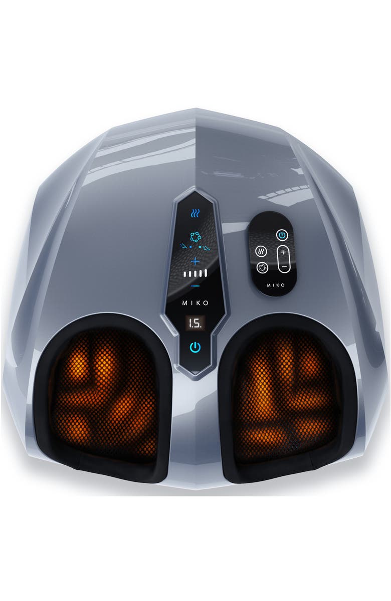 MIKO Shiatsu Foot Massager with Heat, LCD Display, Main, color, Charcoal