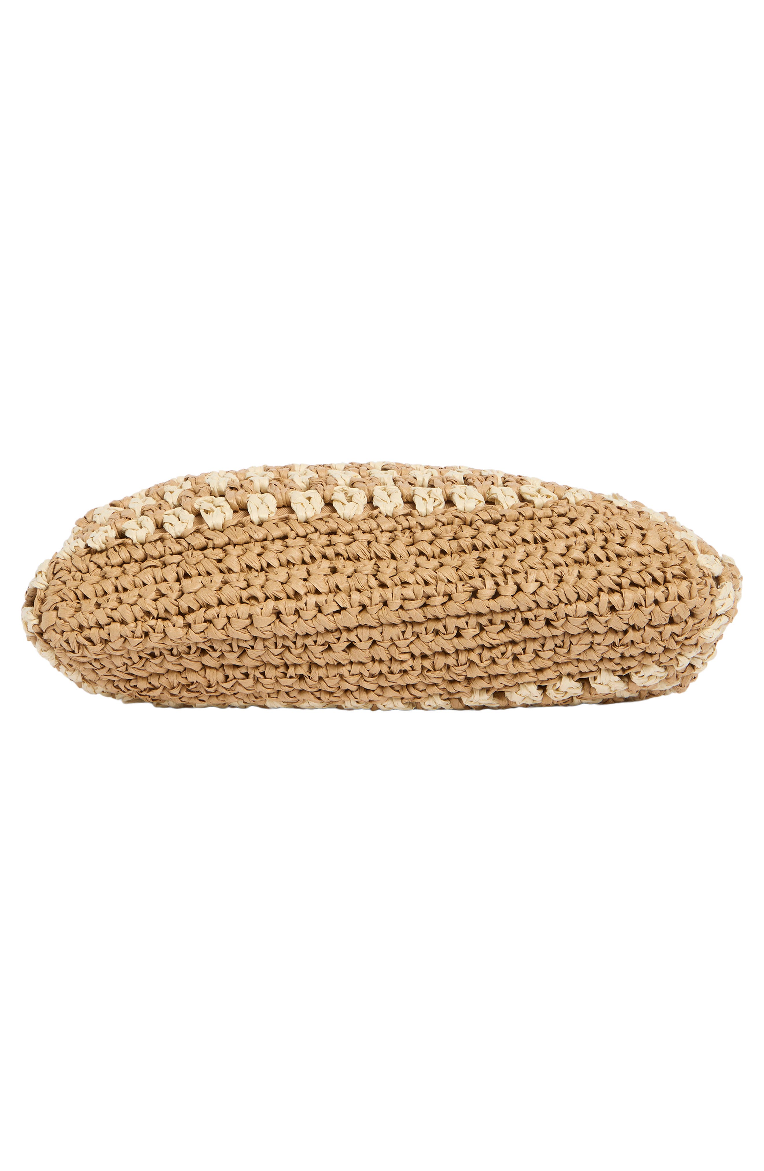 URBAN EXPRESSIONS HANDBAGS Straw Clutch, Alternate, color, Camel