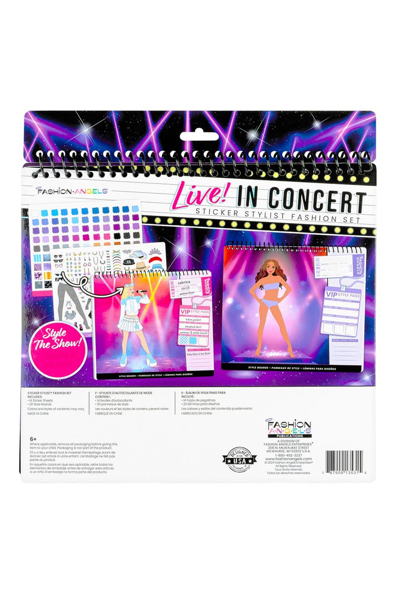 Sticker Stylist Fashion Set, Live in Concert, DIY Craft Kit, Alternate, color, Multicolored