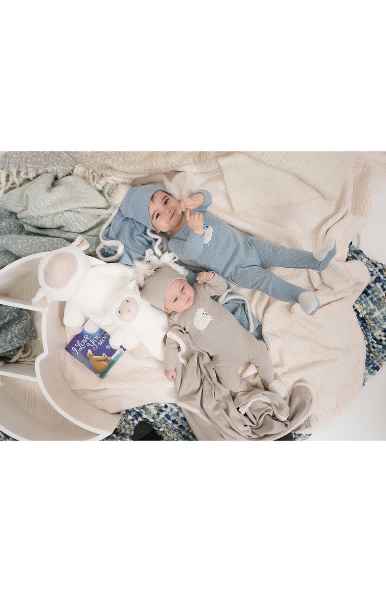 Manière Space Dye Appliqué Sheep Footie, Alternate, color, 