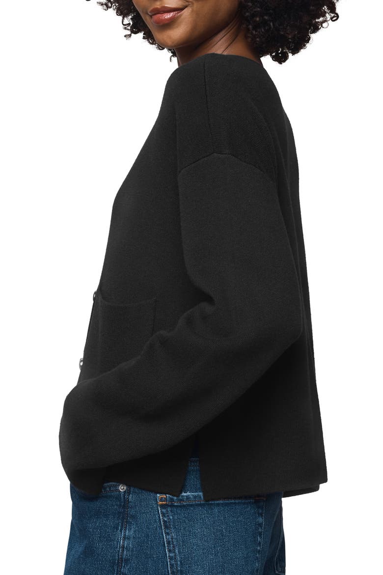 Libby Crop Cardigan, Alternate, color, BLACK