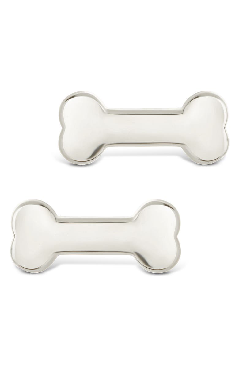 Sterling Forever Give a Dog a Bone Stud Earrings, Alternate, color, Silver