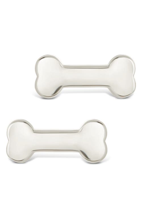Sterling Forever Give A Dog A Bone Stud Earrings In Metallic