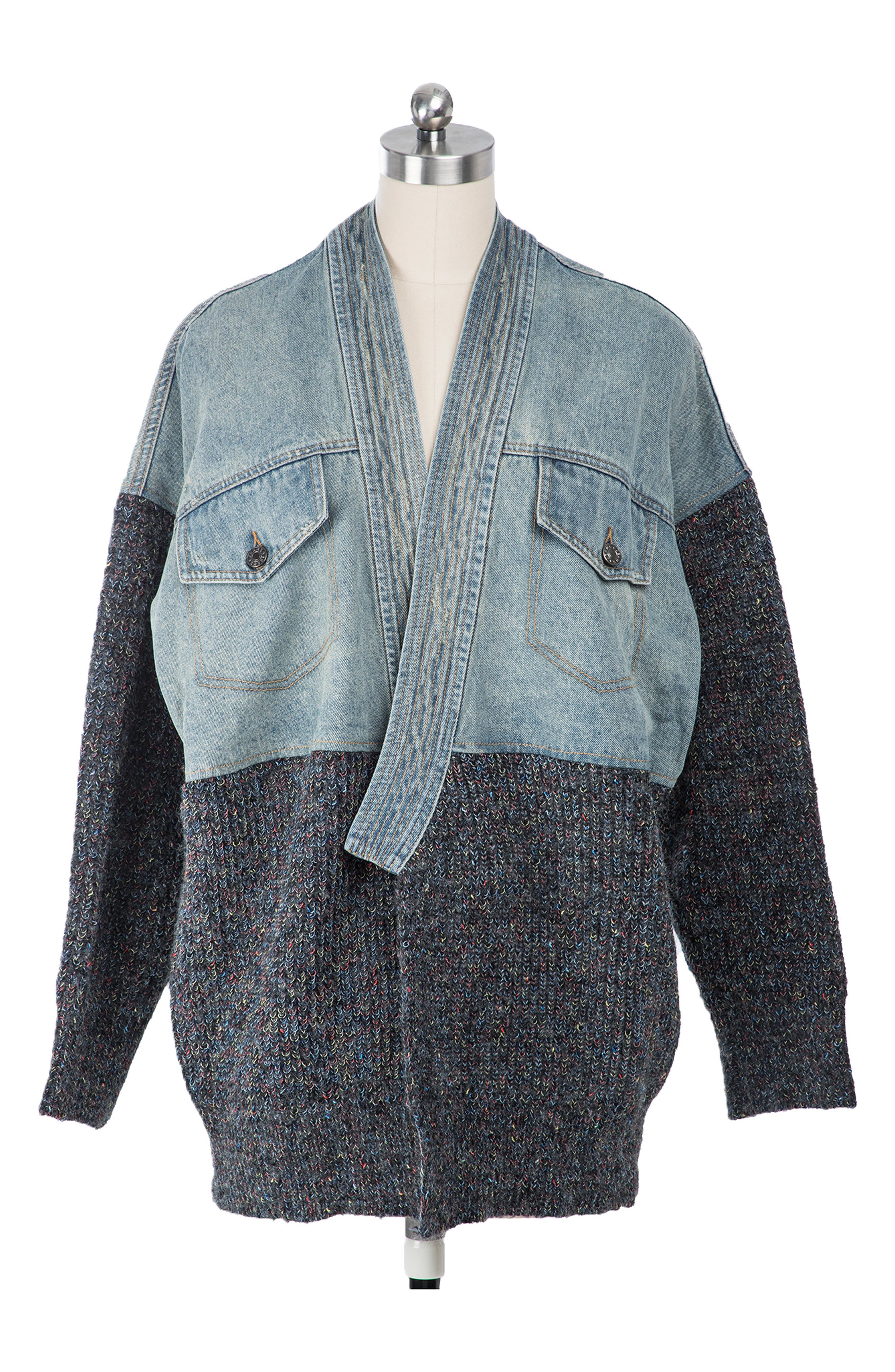 SAACHI Denim Knit Topper Jacket