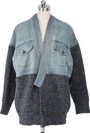 SAACHI Denim Knit Topper Jacket