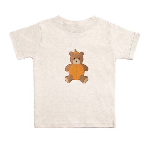Pumpkin Teddy Bear Patch Short Sleeve T-Shirt