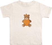 Sweet Wink Pumpkin Teddy Bear Patch Short Sleeve T-Shirt