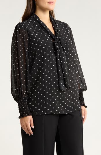 Rosaly Bow Print Top