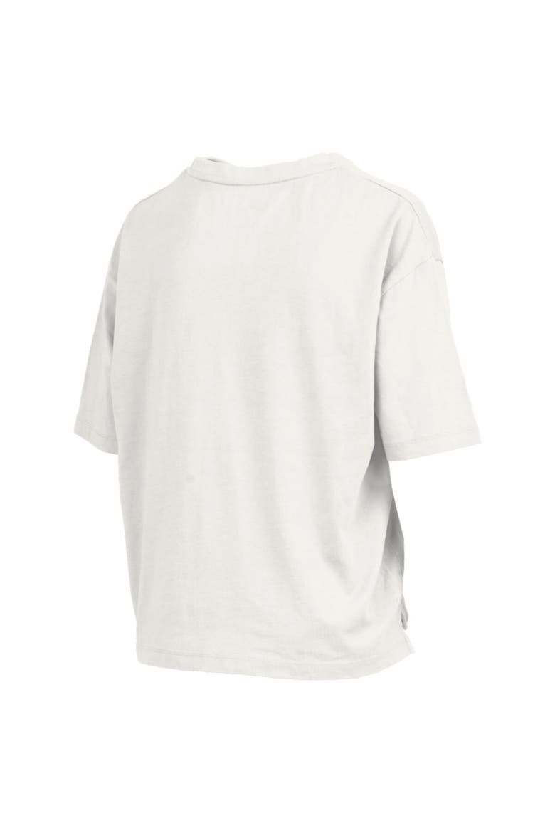 Women's Pressbox White Georgia Bulldogs Nelson Arch Over Logo Waist Length Oversized Slub T-Shirt, Alternate, color, White