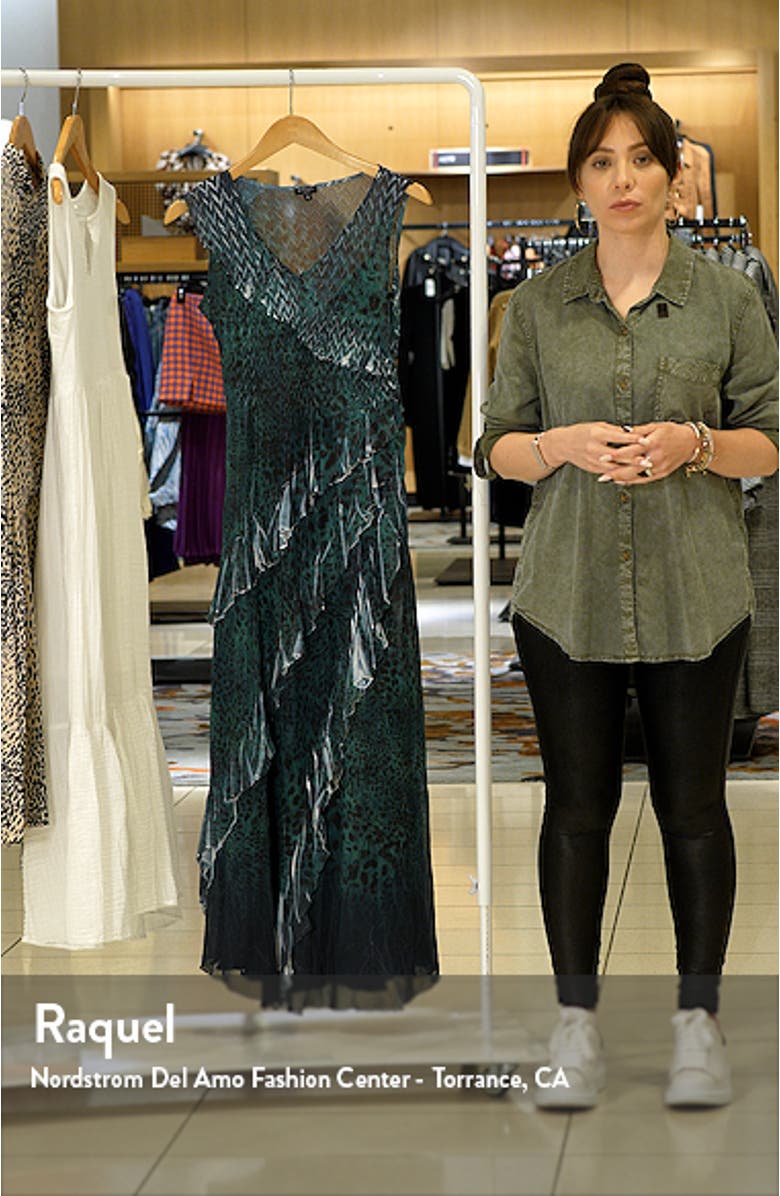 Tiered Ruffle Chiffon Maxi Dress, sales video thumbnail