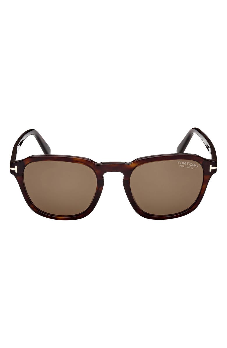 TOM FORD Avery 52mm Polarized Round Sunglasses, Main, color, 