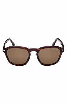 TOM FORD Avery 52mm Polarized Round Sunglasses