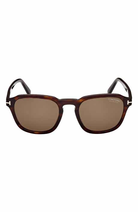TOM FORD Avery 52mm Polarized Round Sunglasses