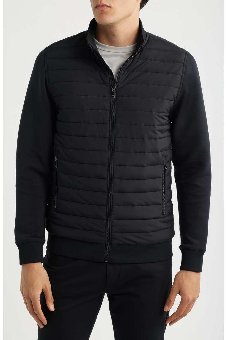 Freddie Mixed Media Jacket, Alternate, color, BLACK
