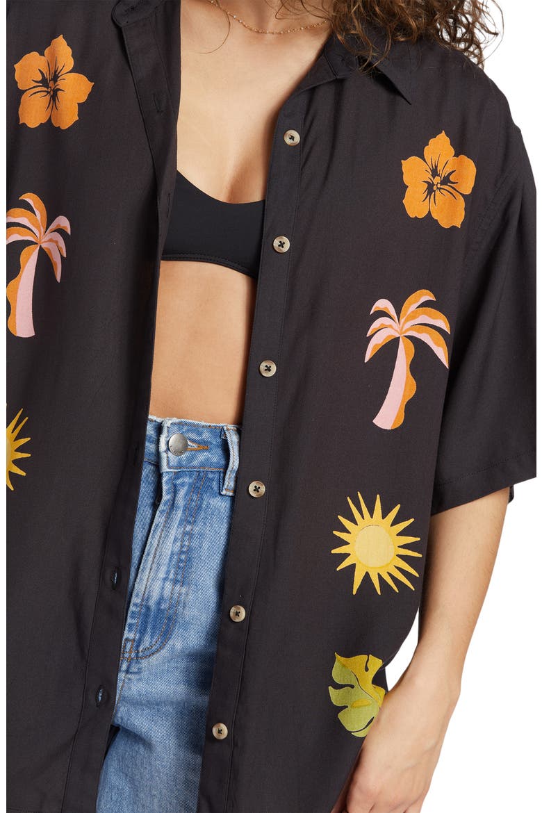 On Vacation Graphic Camp Shirt, Alternate, color, BLACK SANDS