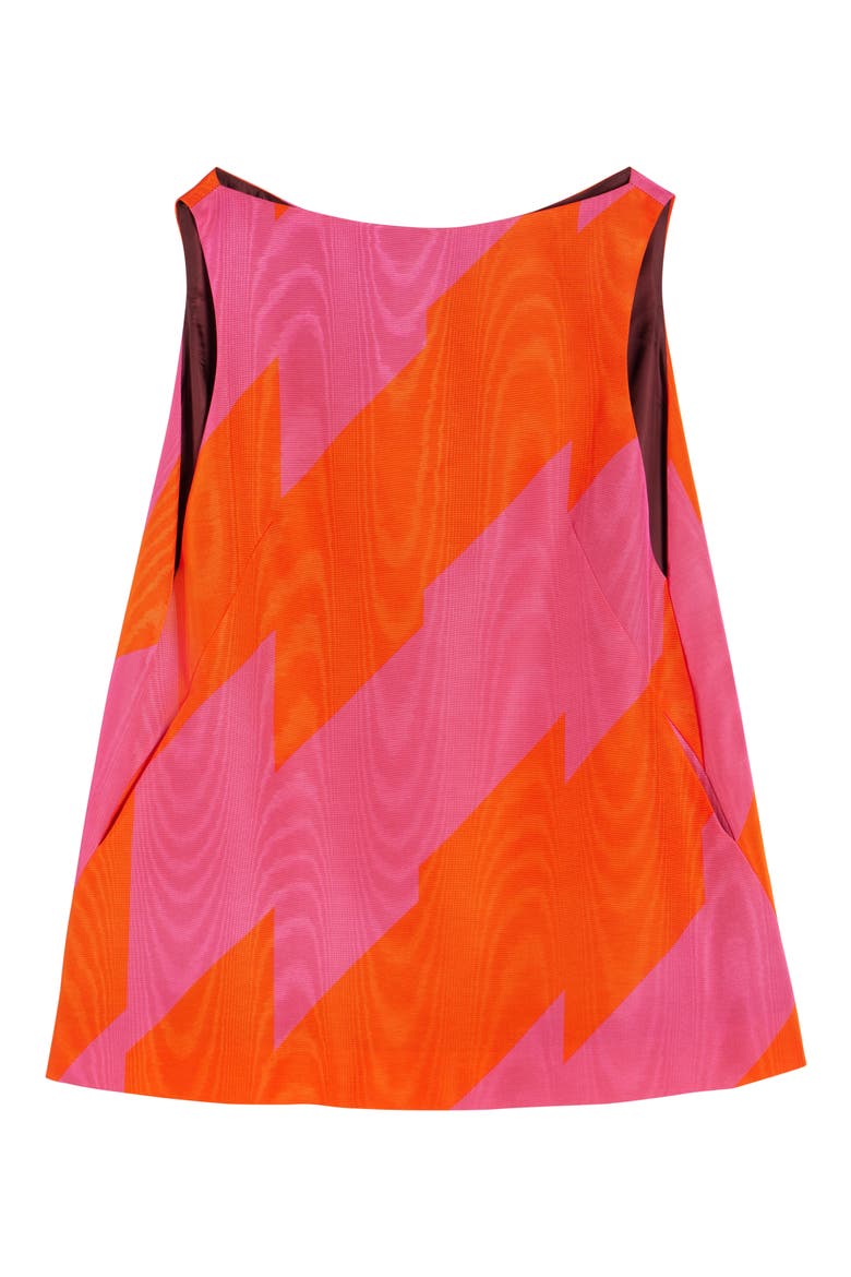 Dabel Broken Stripe Moiré Top, Alternate, color, FUCHSIA