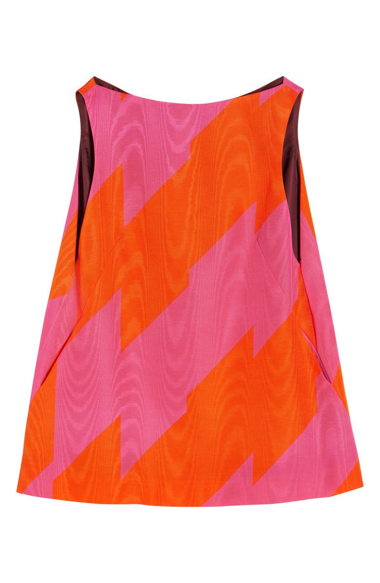 Dries Van Noten Dabel Broken Stripe Moiré Top, Alternate, color, Fuchsia