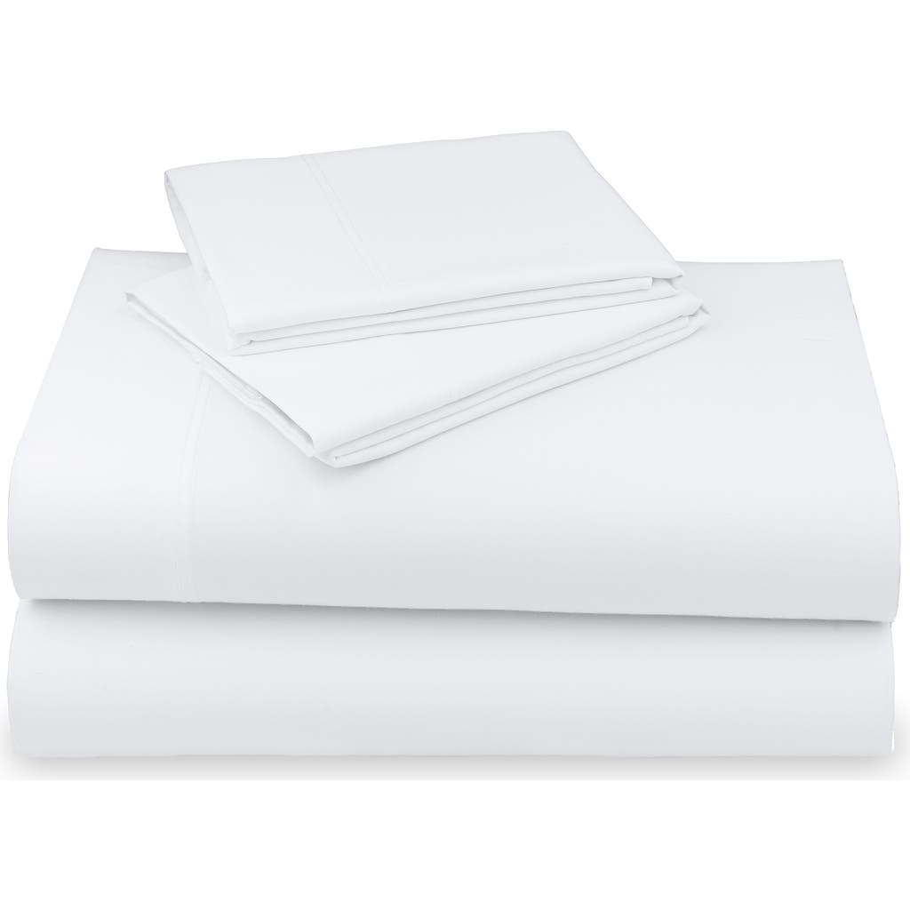 California Design Den Hotel Luxe 800 Thread Count 100% Cotton Sateen Sheet Set In White