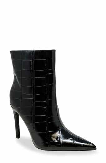 CHASE AND CHLOE Croc Embossed Bootie