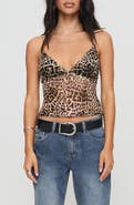 Princess Polly Fast Times Leopard Print Mesh Top