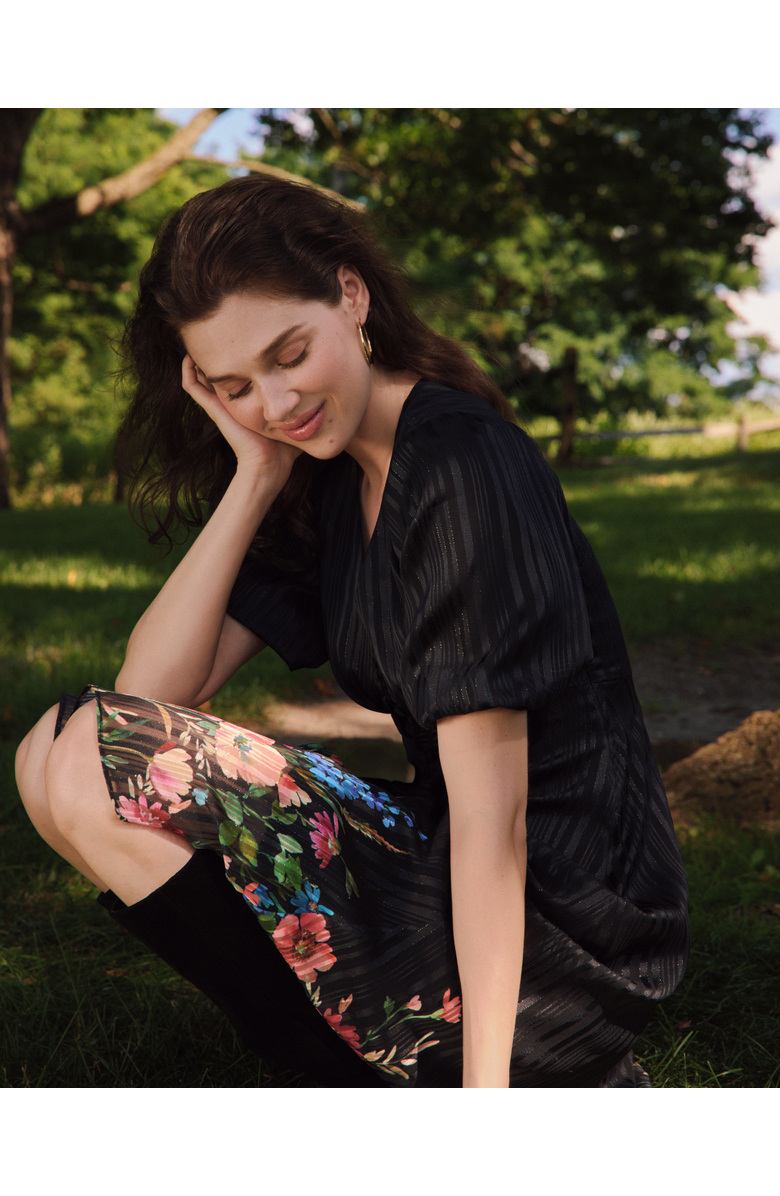 Draper James Maisy Midi Dress in Moonlit Blooms, Alternate, color,