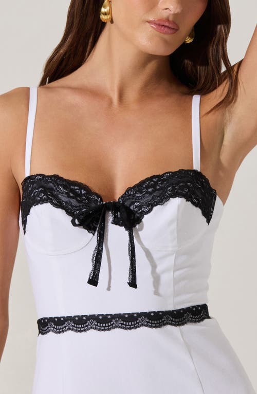 Astr The Label Lace Contrast Bustier Dress