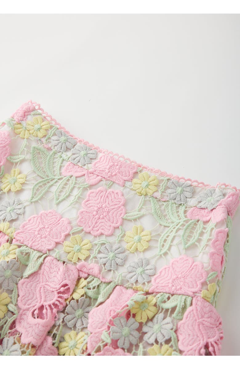 Marlo Kids Estella Frill Embroidered Mini Skirt, Alternate, color, Floral