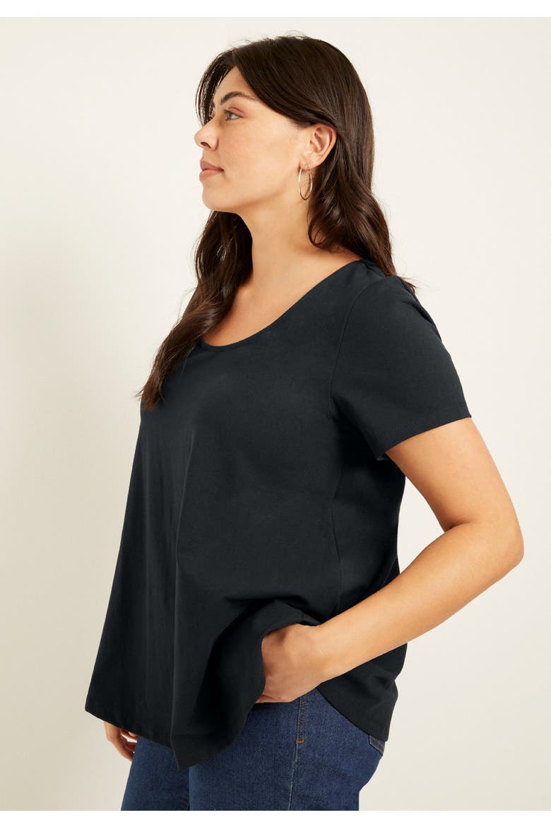 Short Sleeve Swing One + Only Tunic, Alternate, color, BLACK