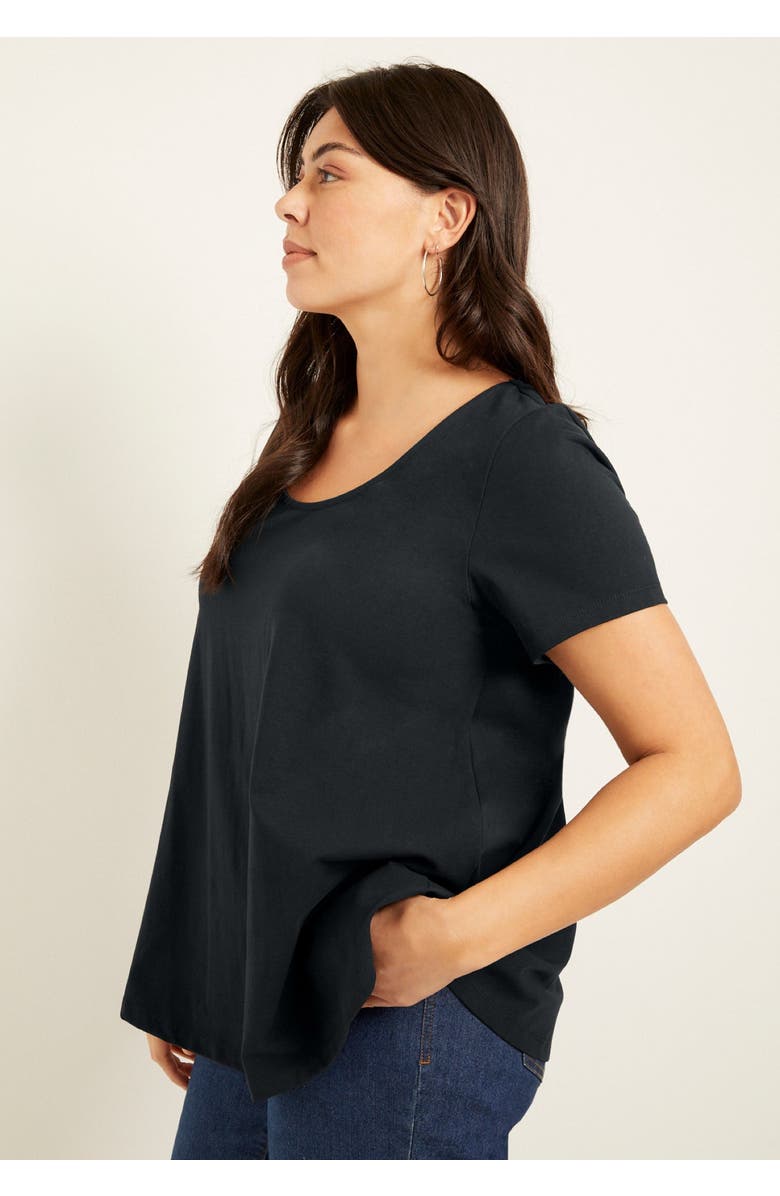 June + Vie Short-Sleeve Swing One + Only Tunic, Alternate, color, Black
