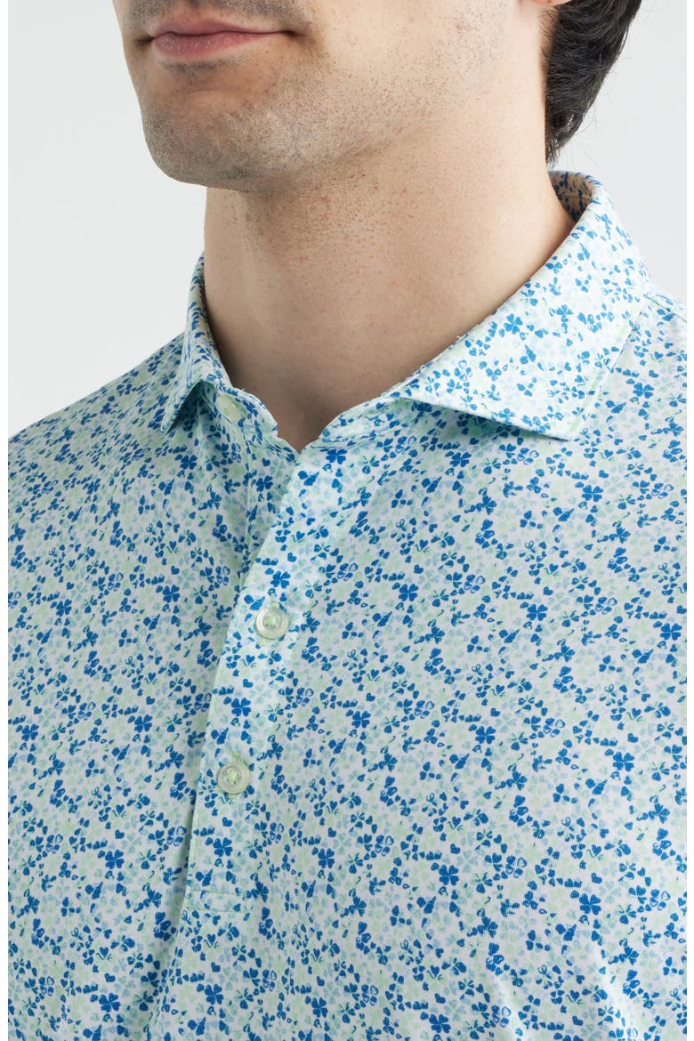 Charmer Floral Performance Jersey Polo, Alternate, color, SOUND SIDE