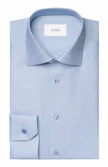 Contemporary Fit Semisolid Cotton Dress Shirt