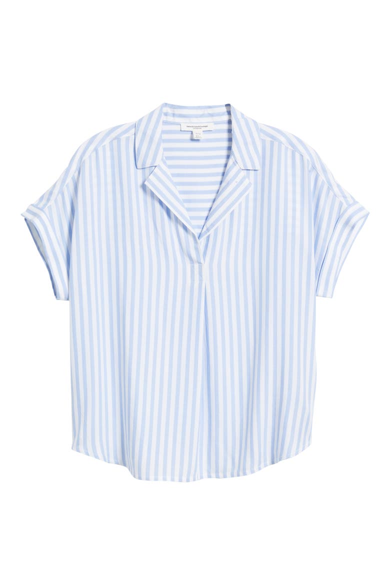 Denise Stripe Shirt, Alternate, color, MOSCOW LILAC