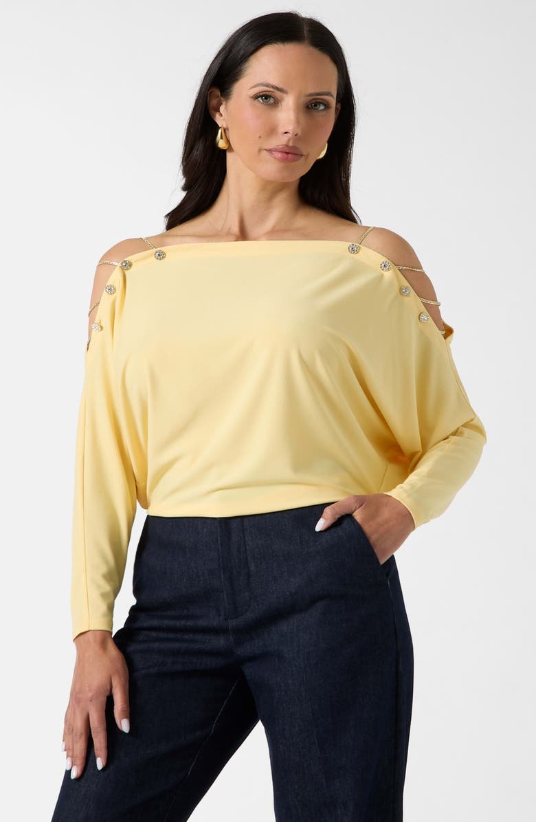 Marciano Adri Off the Shoulder Knit Top, Alternate, color, Yellow