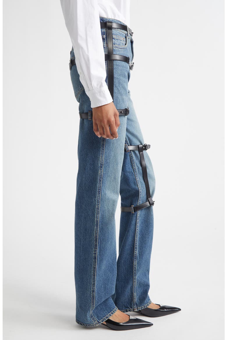 Multibelt Straight Leg Jeans, Alternate, color, BLUE VINTAGE BLU