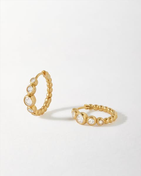 Serena White Sapphire Hoop Earring