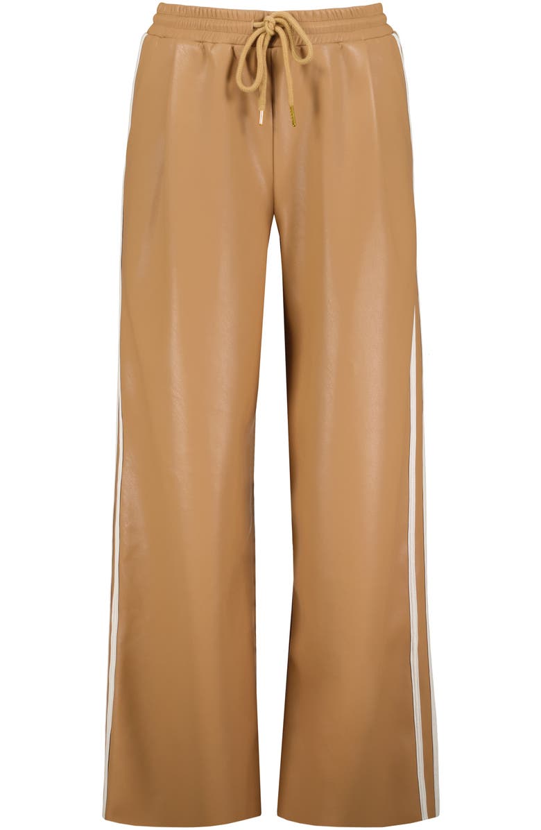 Bishop + Young Faux Leather Track Pant, Alternate, color, Caramel