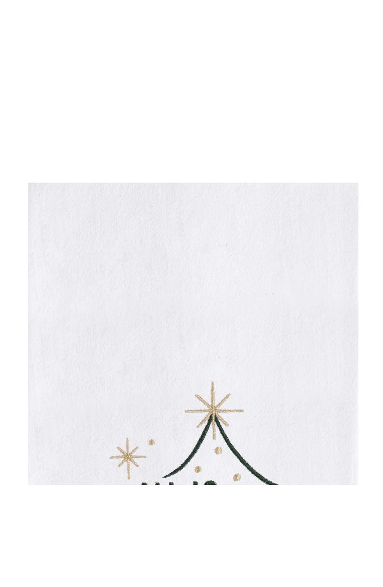 C&F Home "All is Calm & All is Bright" Christmas Tree 100% Cotton Embroidered Flour Sack Dishtowel, Alternate, color, 