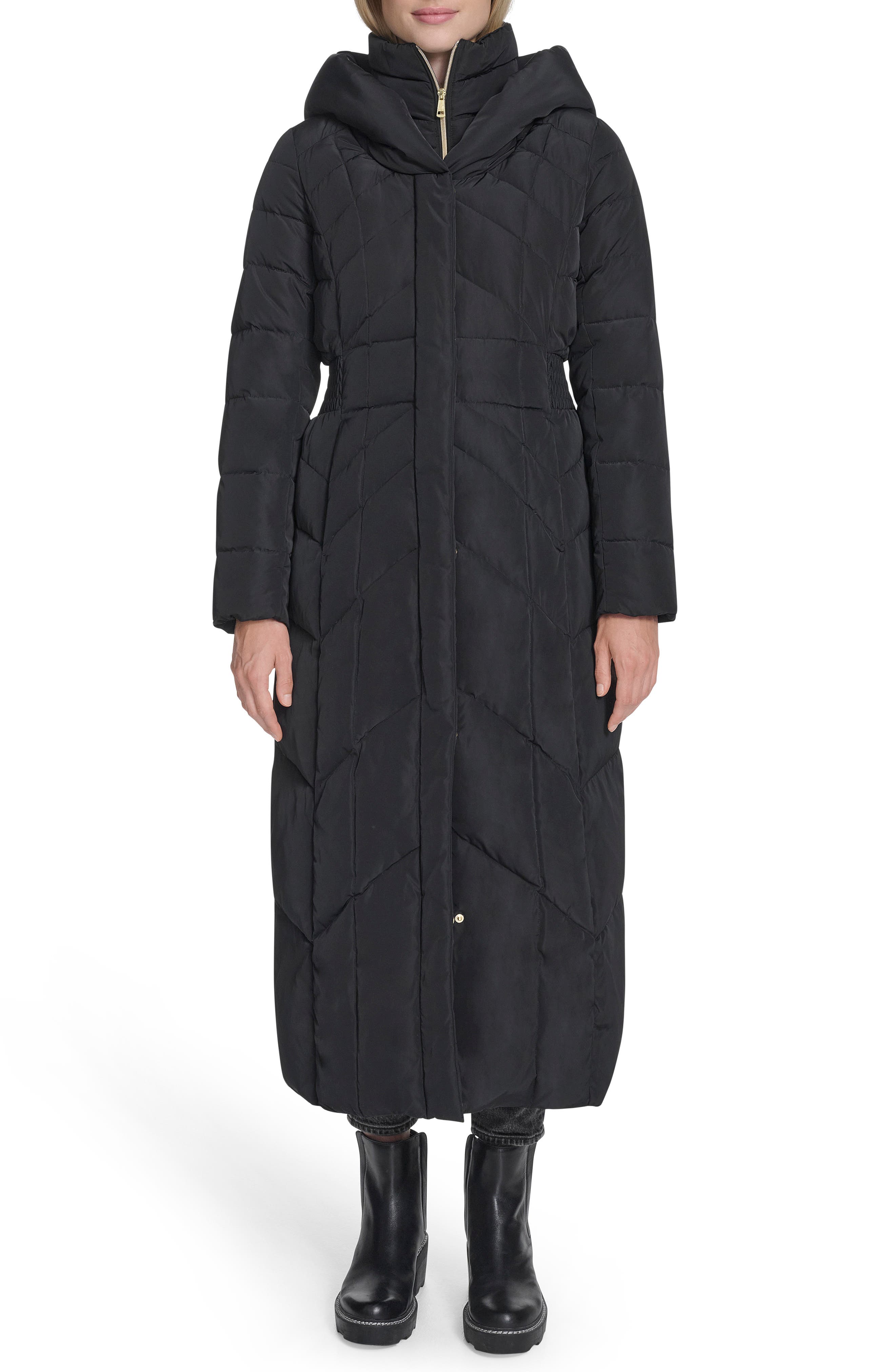Cole Haan Down Insulated Water Resistant Taffeta Coat